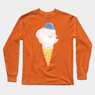 Puppy Ice Cream Cone Pool Float Long Sleeve T-Shirt